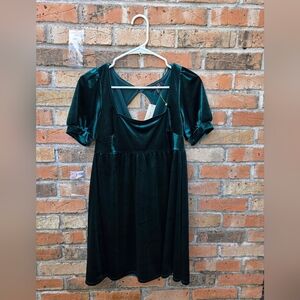 Francesca's Collections HUNTER GREEN Mini Dress